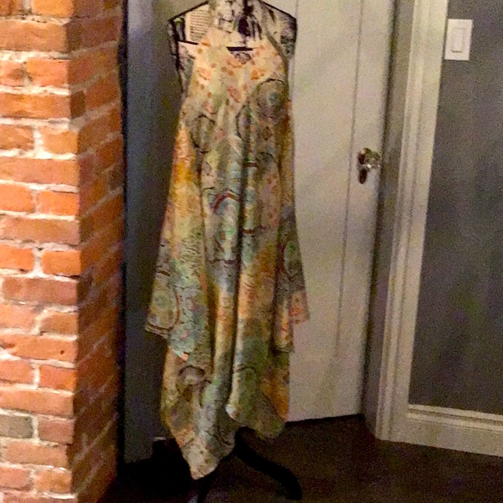 Karen Zambos Vintage Couture Silk Halter Dress